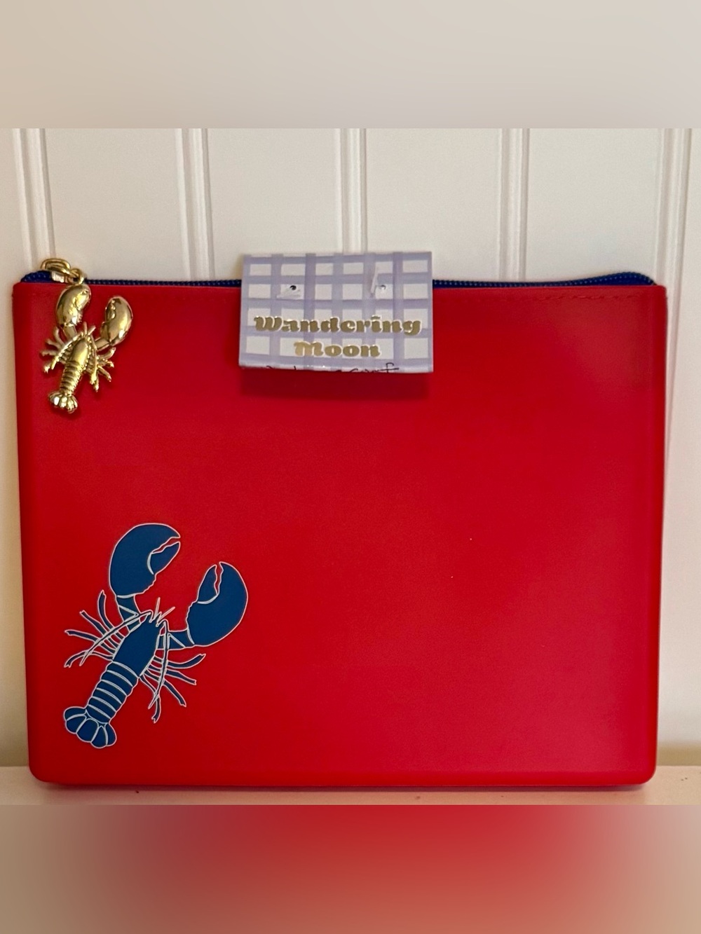 Wandering Moon Red Lobster Zip Pouch
